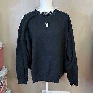 PLAYBOY Black Crewneck Men's Sweater
